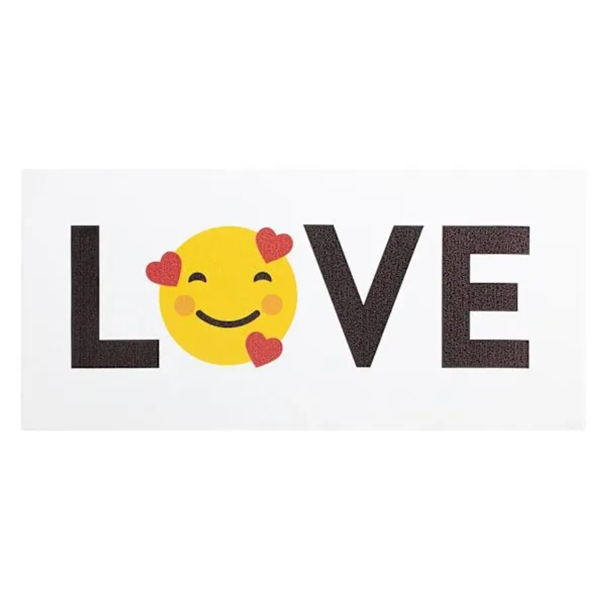 Love Emoji Canvas Wall Art, 20x8