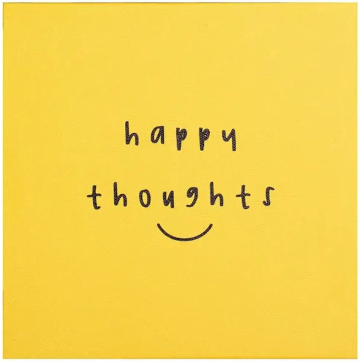 Happy Thoughts Emoji Canvas Wall Art, 12"