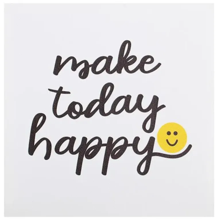 Make Today Happy Canvas Wall Art, 12"