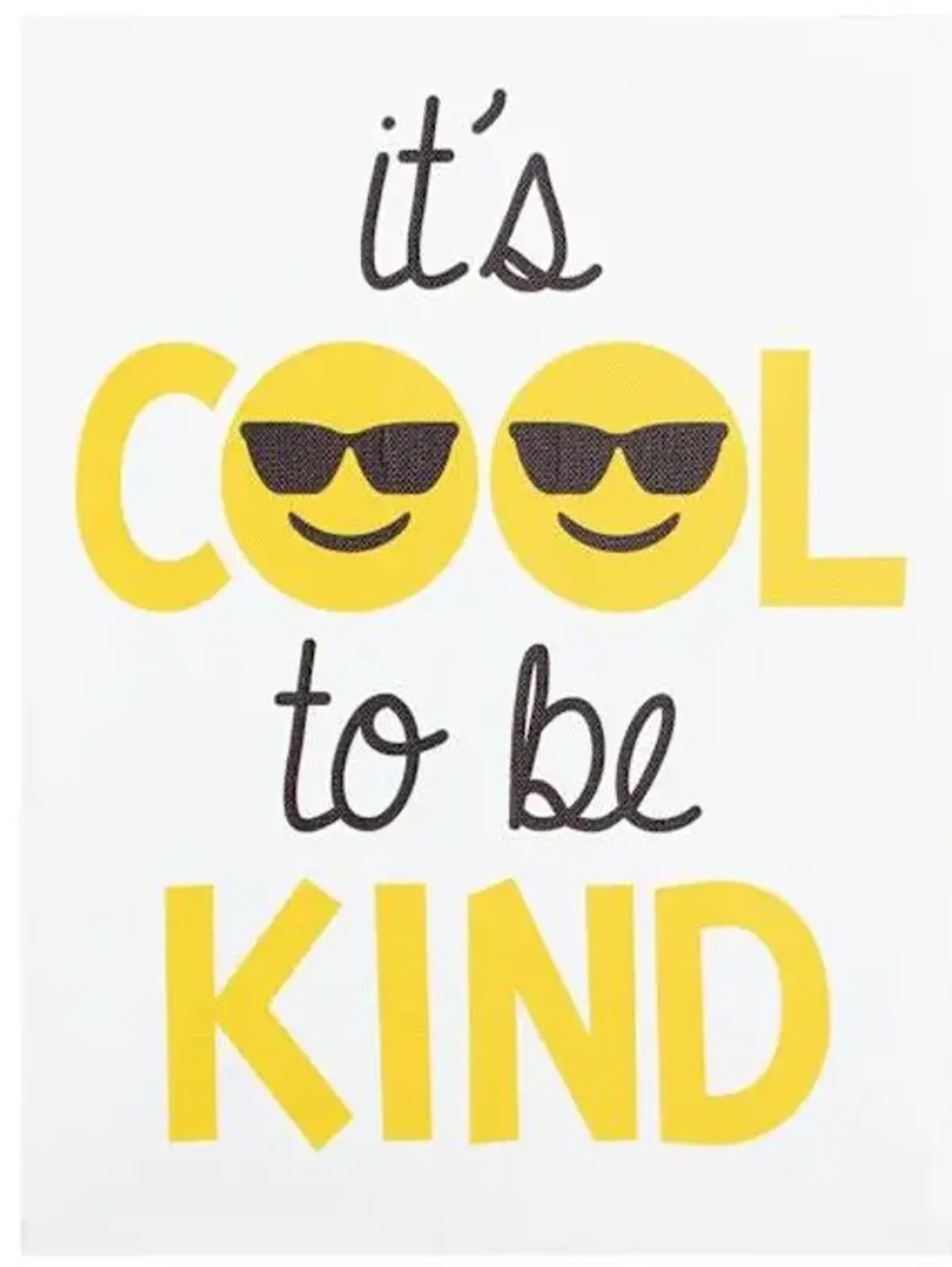 It's Cool To Be Kind Emoji Canvas Wall Art, 11x14