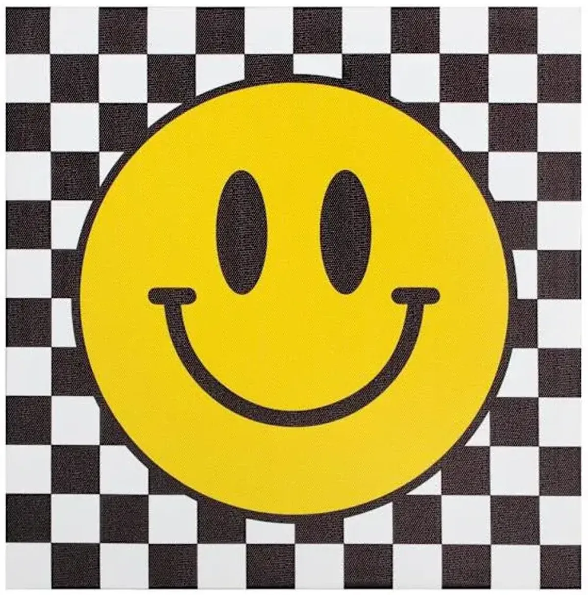 Emoji Checkered Canvas Wall Art, 12"