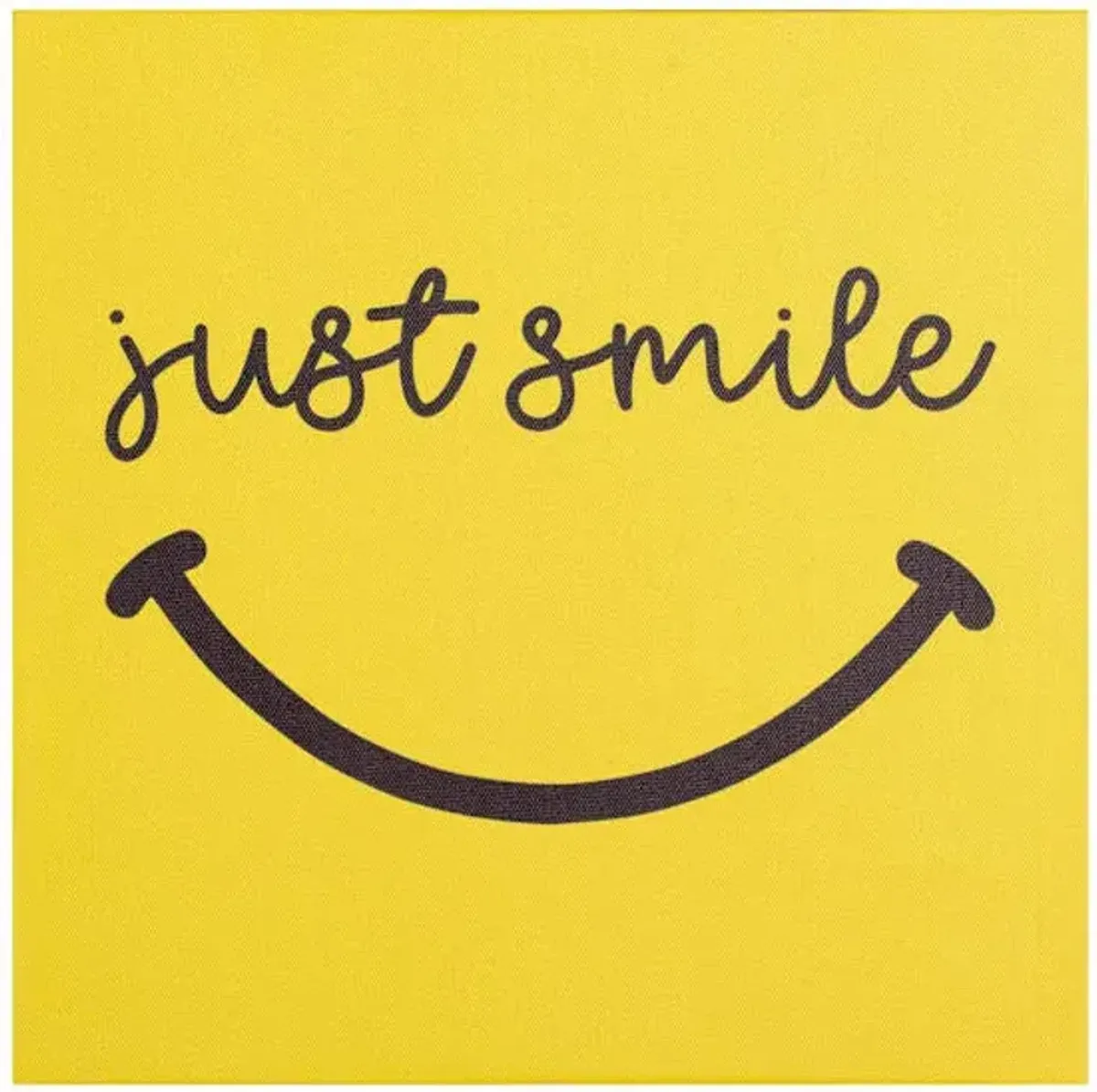 Just Smile Canvas Wall Art, 12"