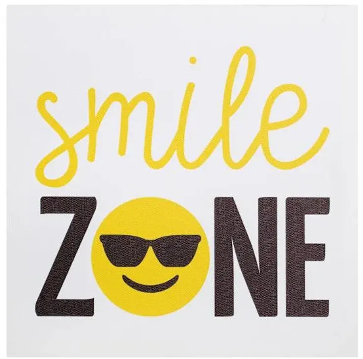 Smile Zone Emoji Canvas Wall Art, 12"