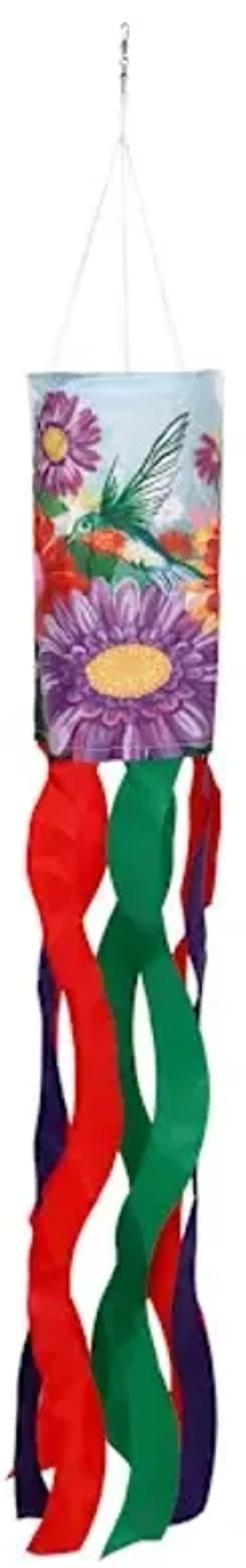 Hummingbird Outdoor Hanging Windsock, 38"