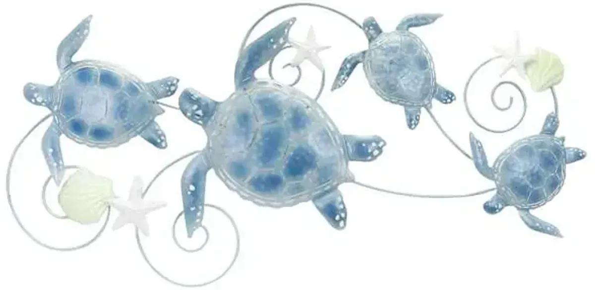 Metal Sea Turtle Outdoor Wall Decor, 18"