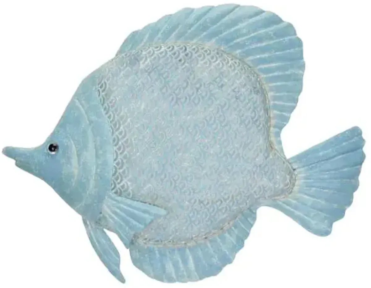 Blue Metal Fish Outdoor Wall Decor, 24"