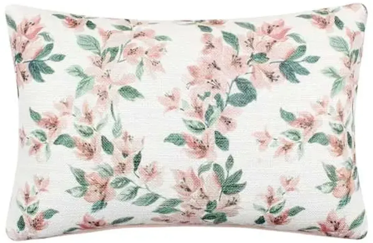 Tracey Boyd Rust & Natural Black Stripe Lumbar Outdoor Lumbar Throw Pillow, 14x26