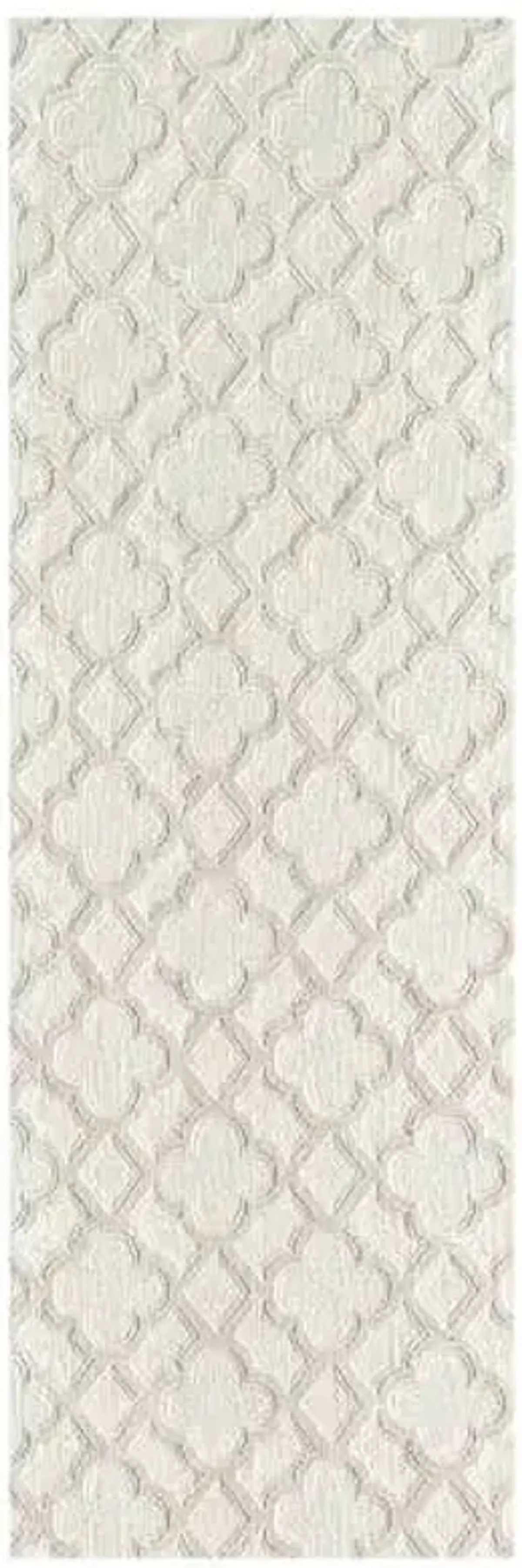 (A515) Zenith Neutral Trellis Runner, 2x6