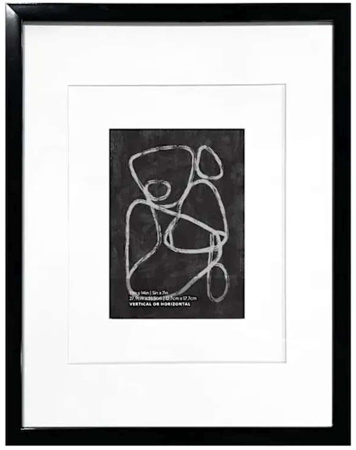 Black Double Mat Wall Frame, 11x14