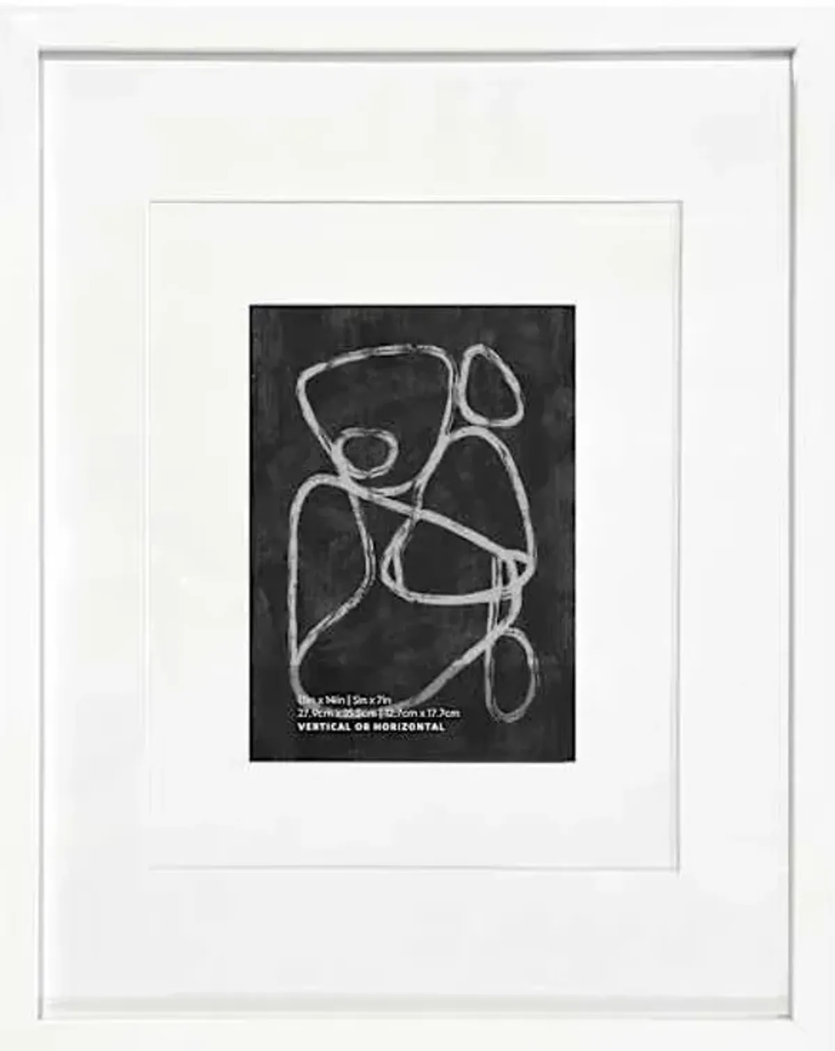 White Double Mat Wall Frame, 11x14