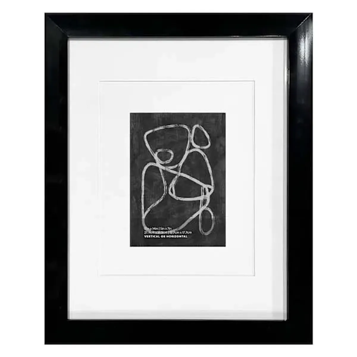 Black Double Mat Wide Wall Frame, 11x14