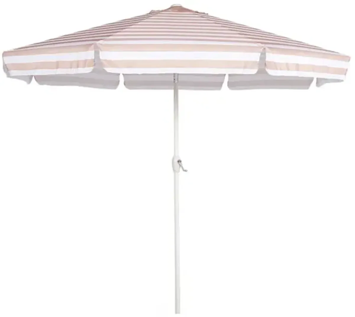 Premium Pink Awning Stripe Round Patio Umbrella, 9'