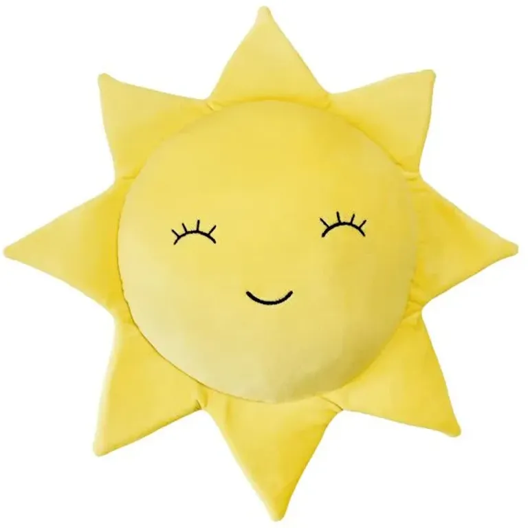 Tiny Dreamers Fairy Garden Happy Sun Pillow, 16"