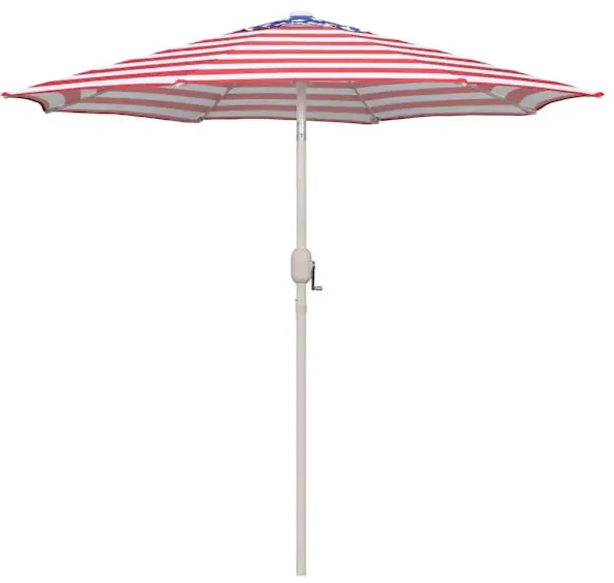 Flag Print Crank & Tilt Round Patio Umbrella, 7.5'