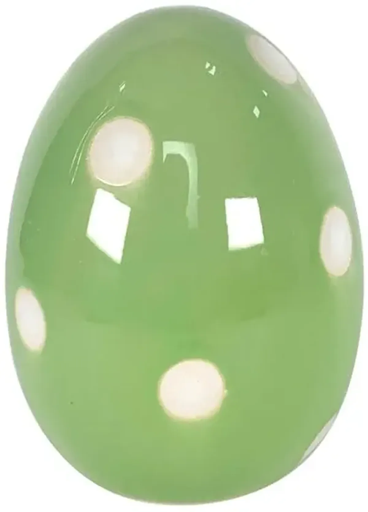Homespun Easter Green Ceramic Egg, 5"