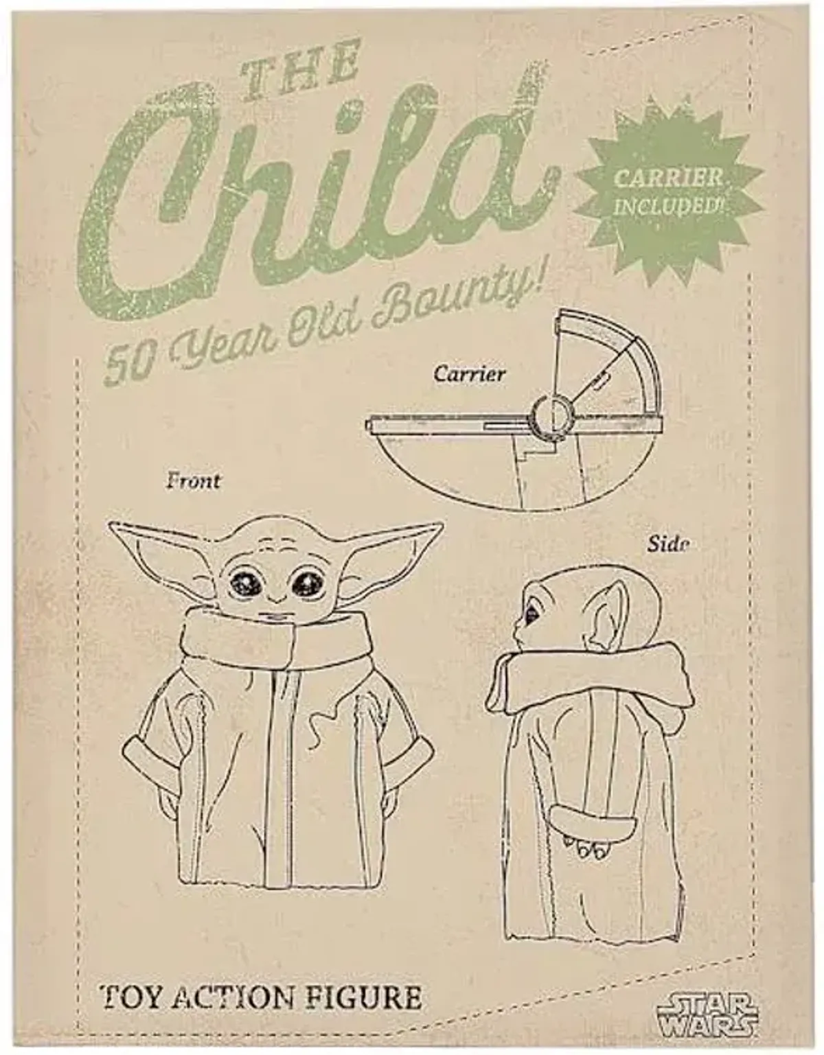 Mandalorian Child Canvas Wall Art, 11x14