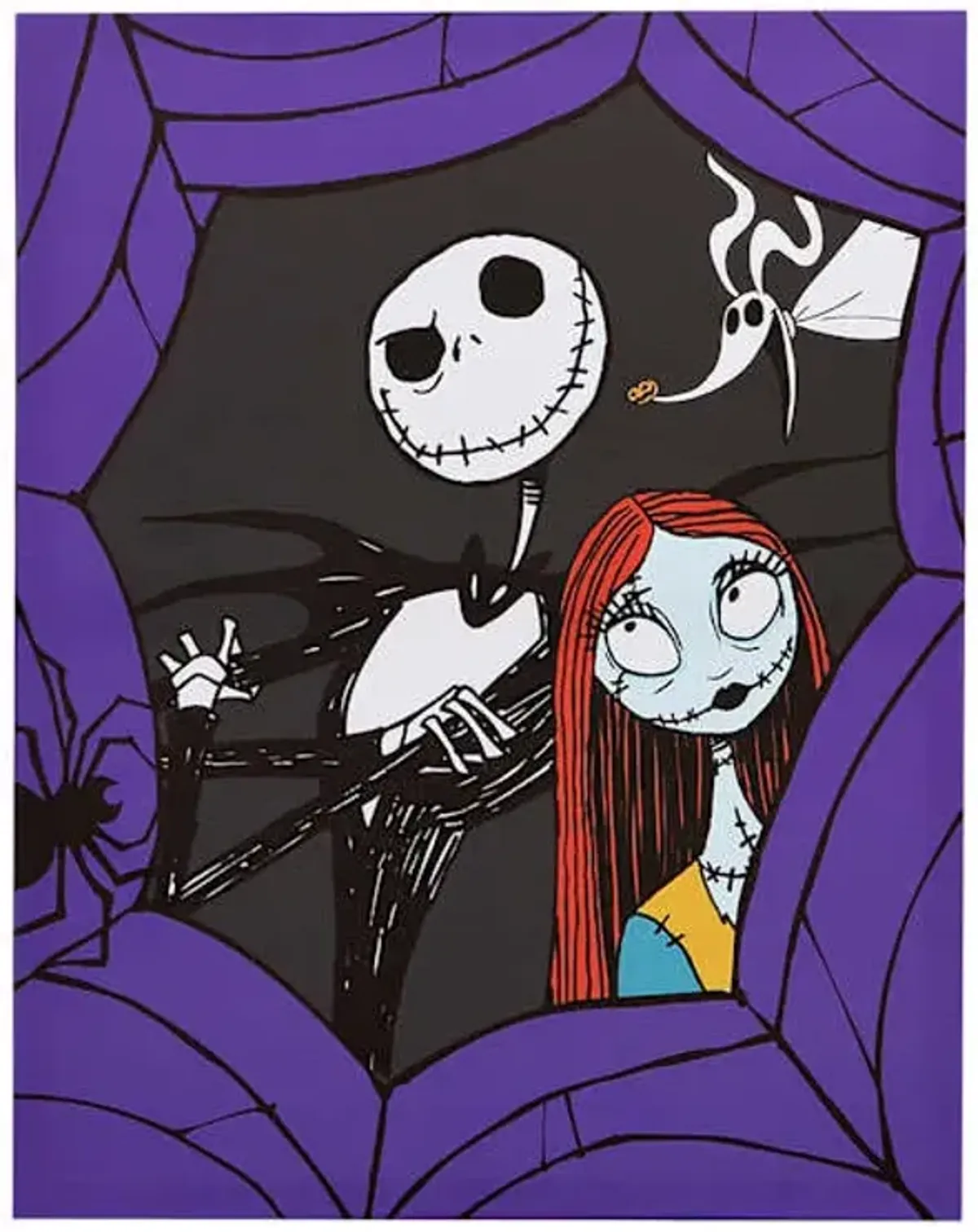 Nightmare Before Christmas Jack, Sally & Zero Canvas Wall Art, 11x14