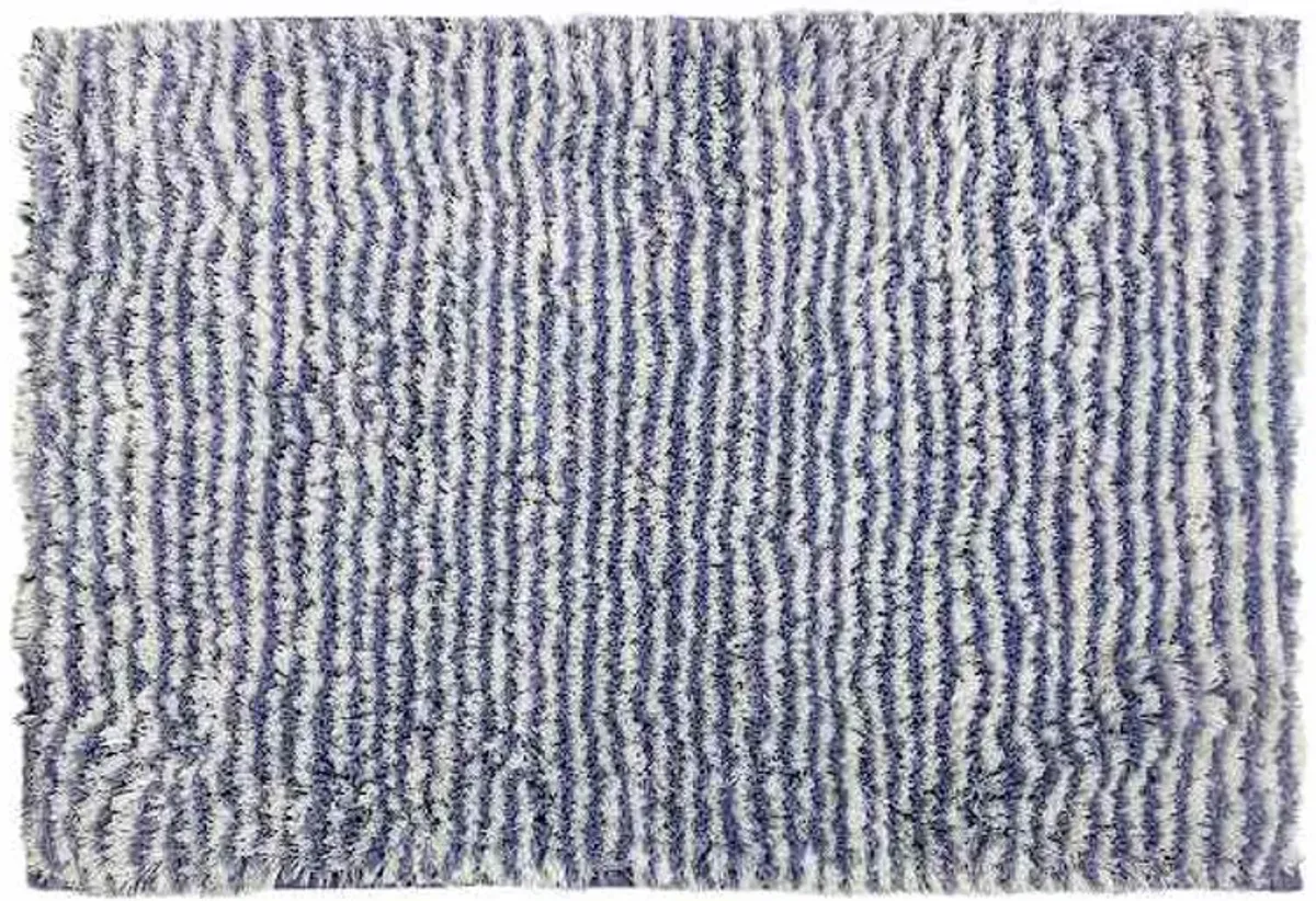 Essential Striped Purple Bath Rug, 17x24