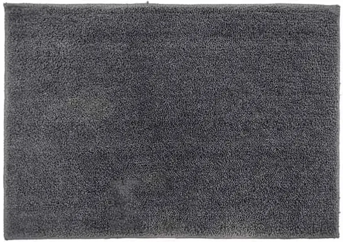 Essential Cut Pile Dark Grey Bath Rug, 17x24