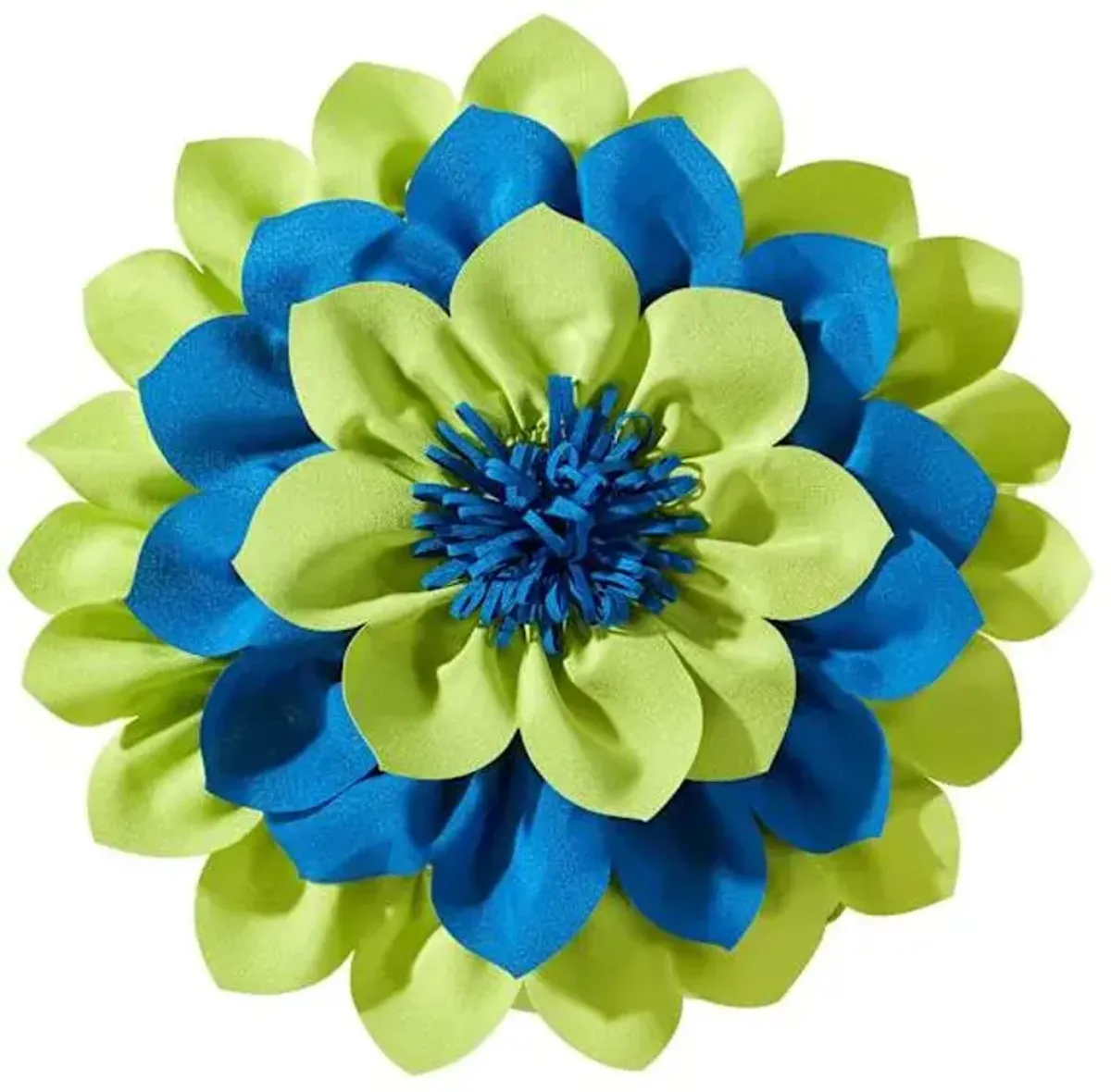 Cobalt Multicolor Petal Outdoor Throw Pillow, 18"