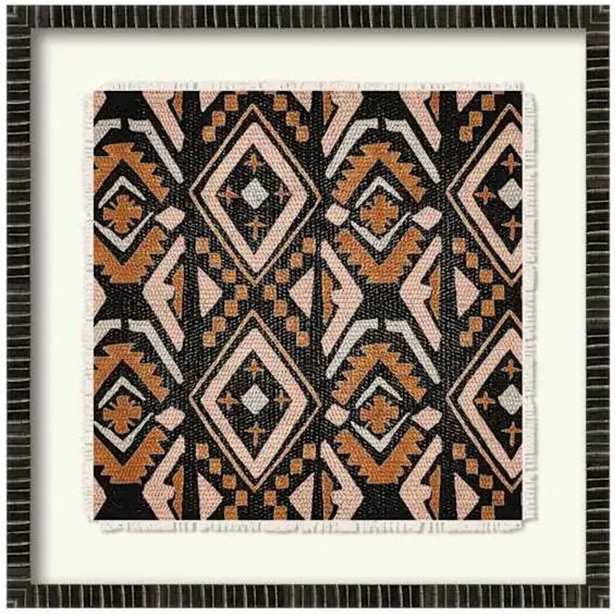 Tracey Boyd Glass Framed Tribal Print Wall Art, 17"