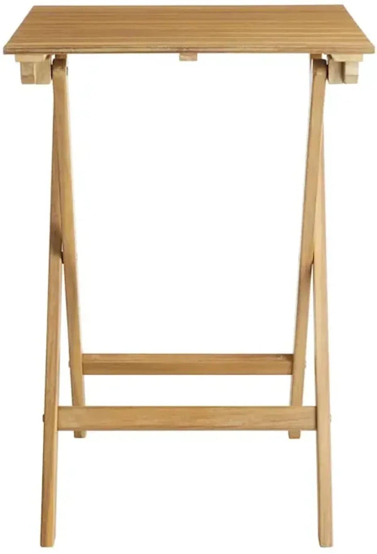 Honeybloom Acacia Wood Patio Folding Table, 23.6"