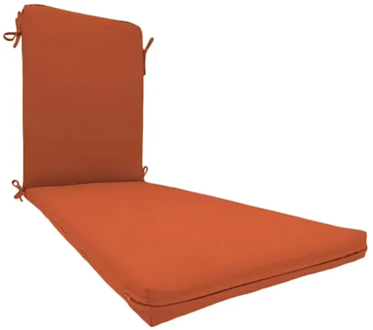 Terracotta Canvas Outdoor Chaise Lounge Cushion