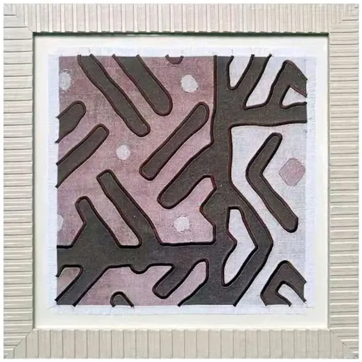 Tracey Boyd Glass Framed Tribal Print Wall Art, 19"