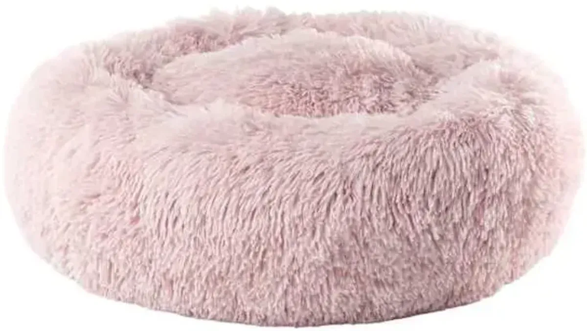 Round Pink Eyelash Pet Cuddler, 23"