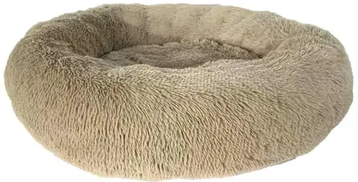Round Taupe Eyelash Pet Cuddler, 36"