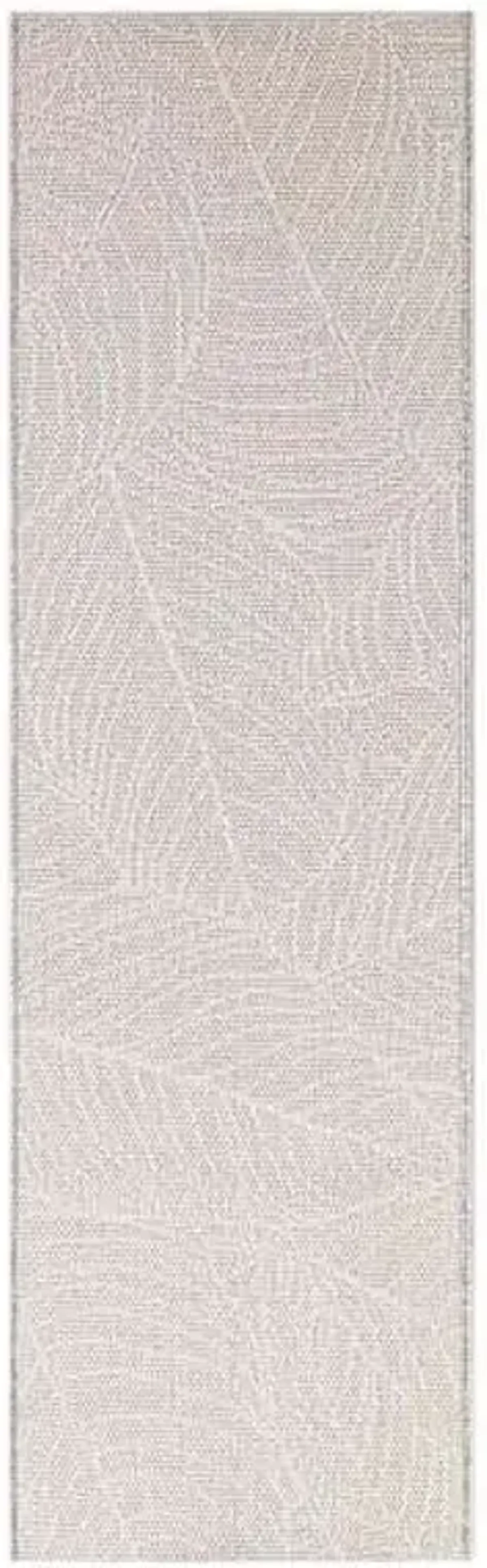 (E494) Found & Fable Cream Palm Bay Leaves Outdoor Runner, 2x7