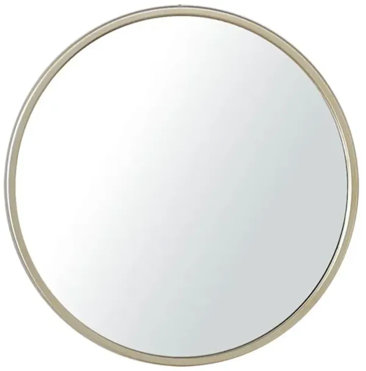 Champagne Metal Round Wall Mirror, 14"