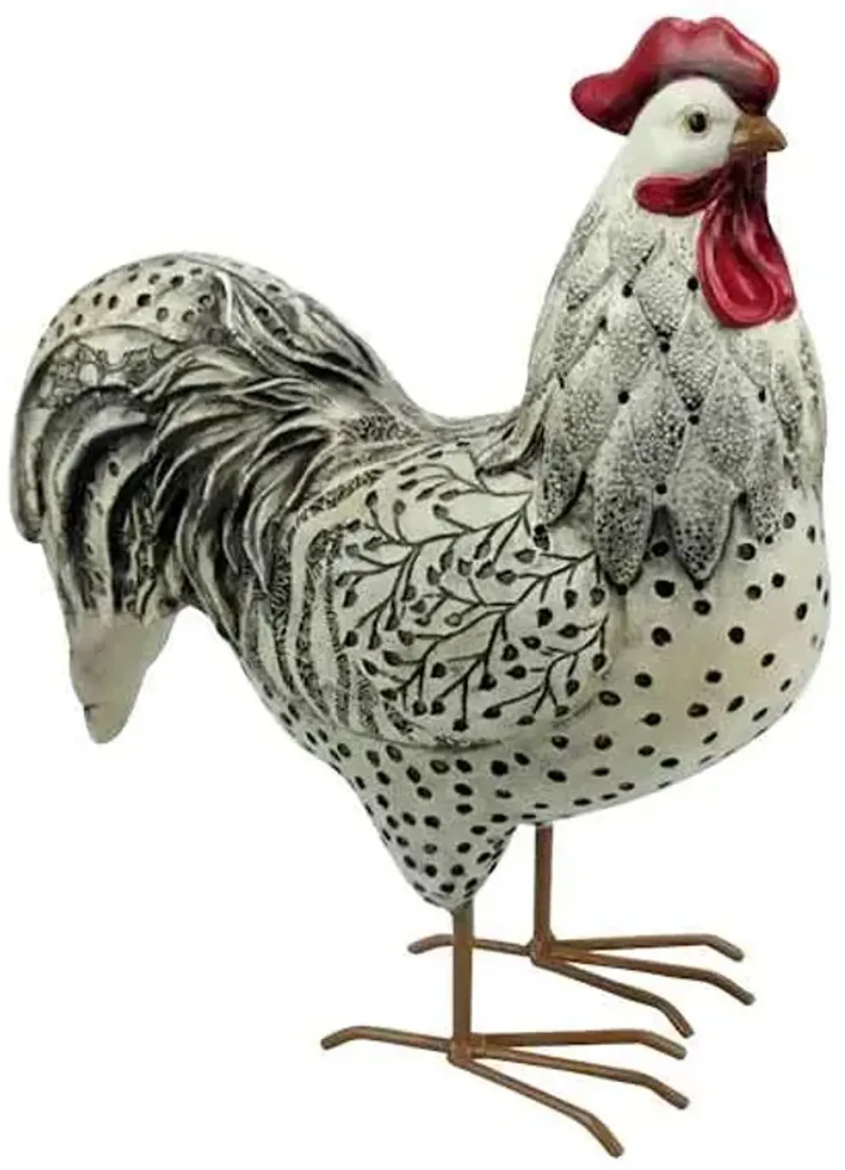 Rooster Outdoor Garden Statue, 8.5"