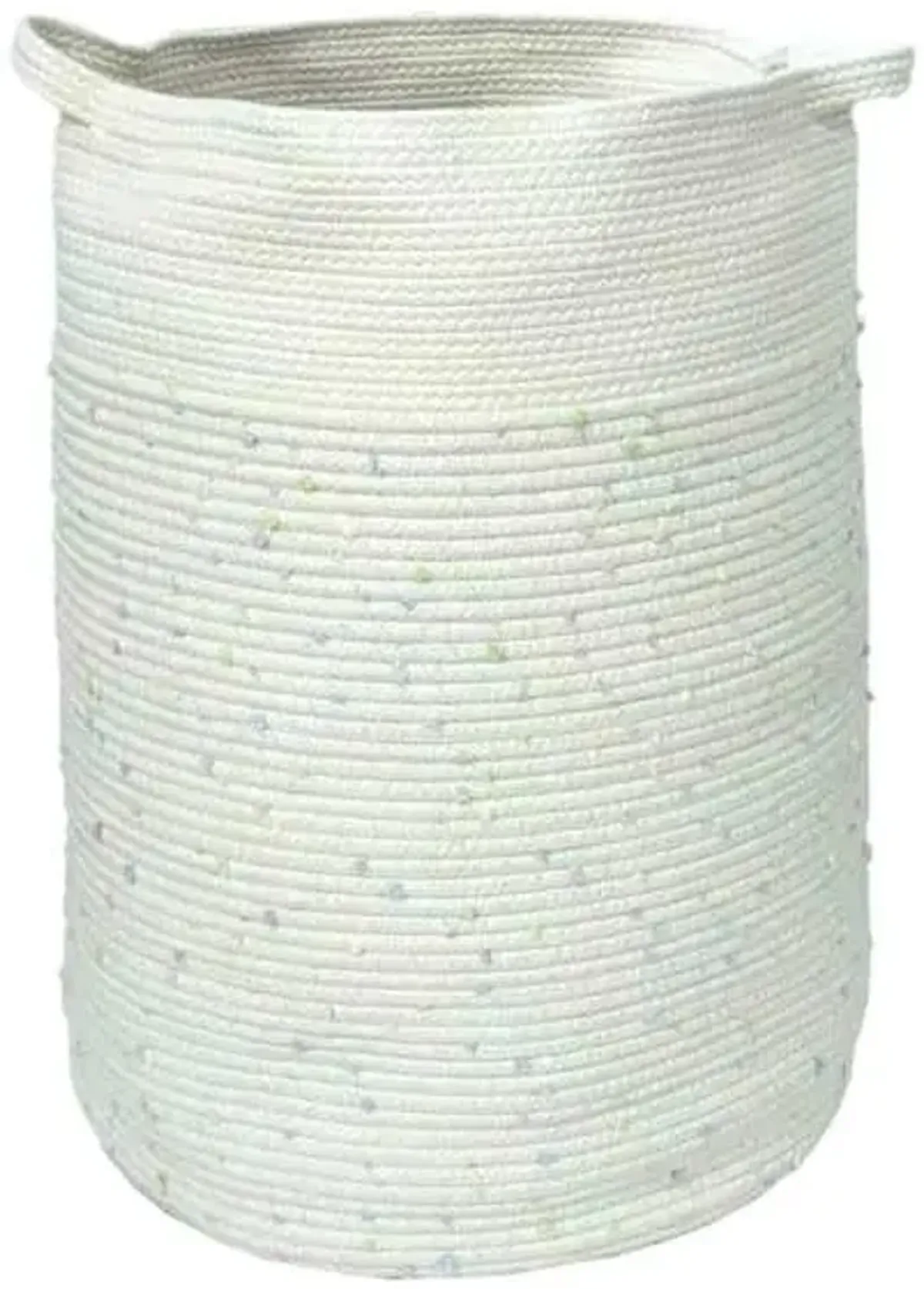 Tiny Dreamers Kids Poly Rope Pastel Dot Hamper, Small
