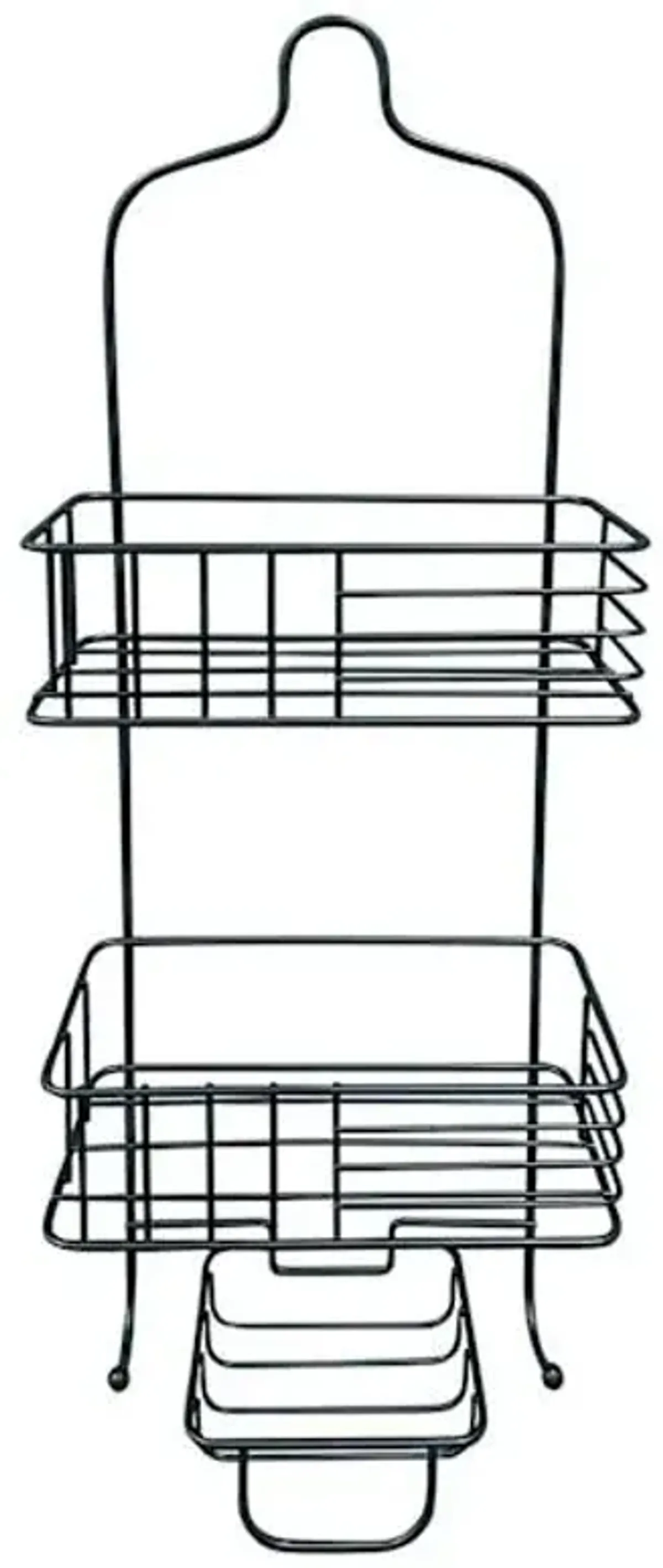 3-Tier Iron Matte Black Shower Caddy