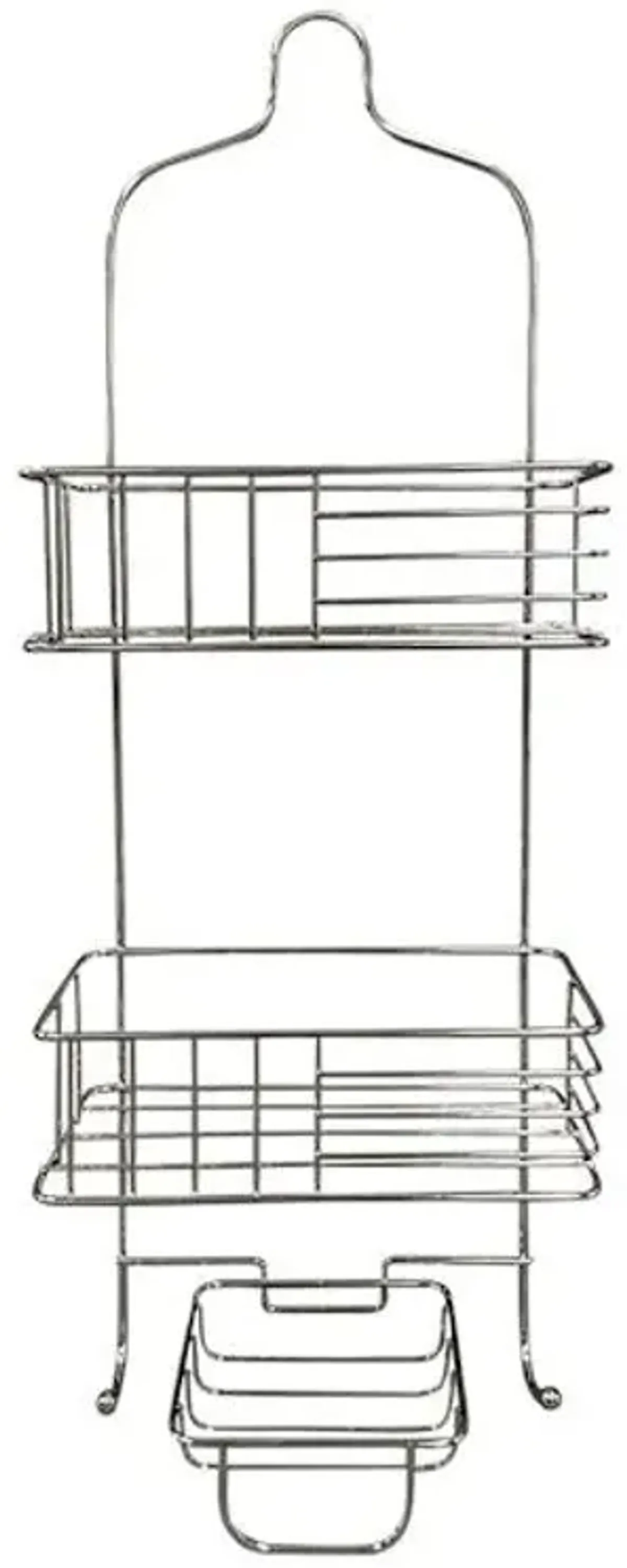 3-Tier Iron Satin Nickel Shower Caddy