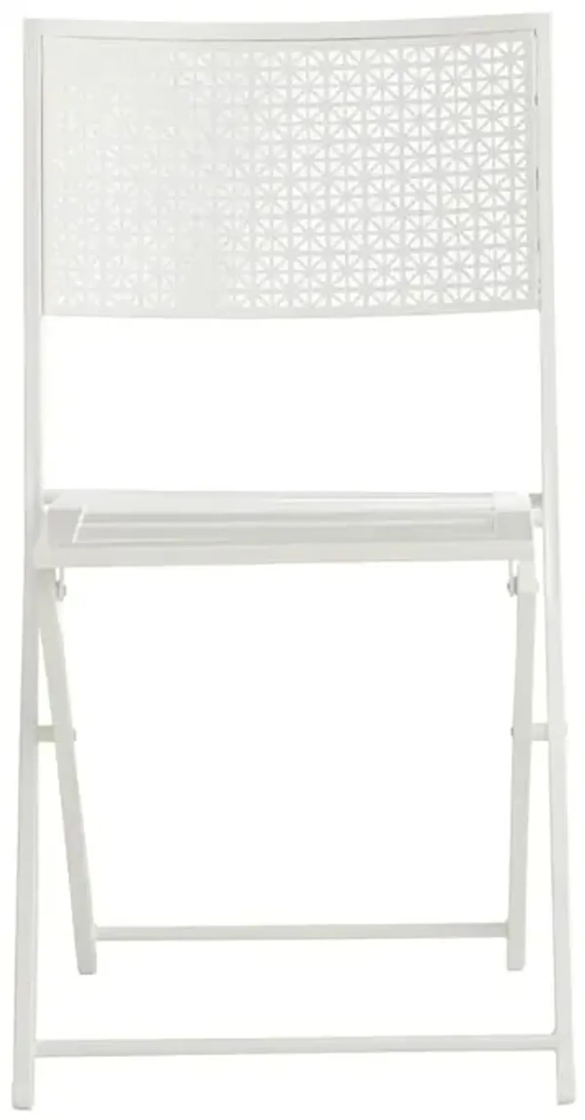 Metal Patio Folding Chair, White