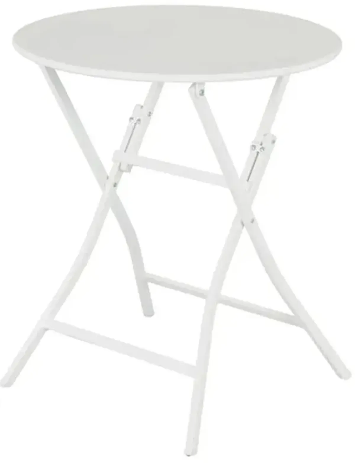 Providence Metal Patio Folding Table, White