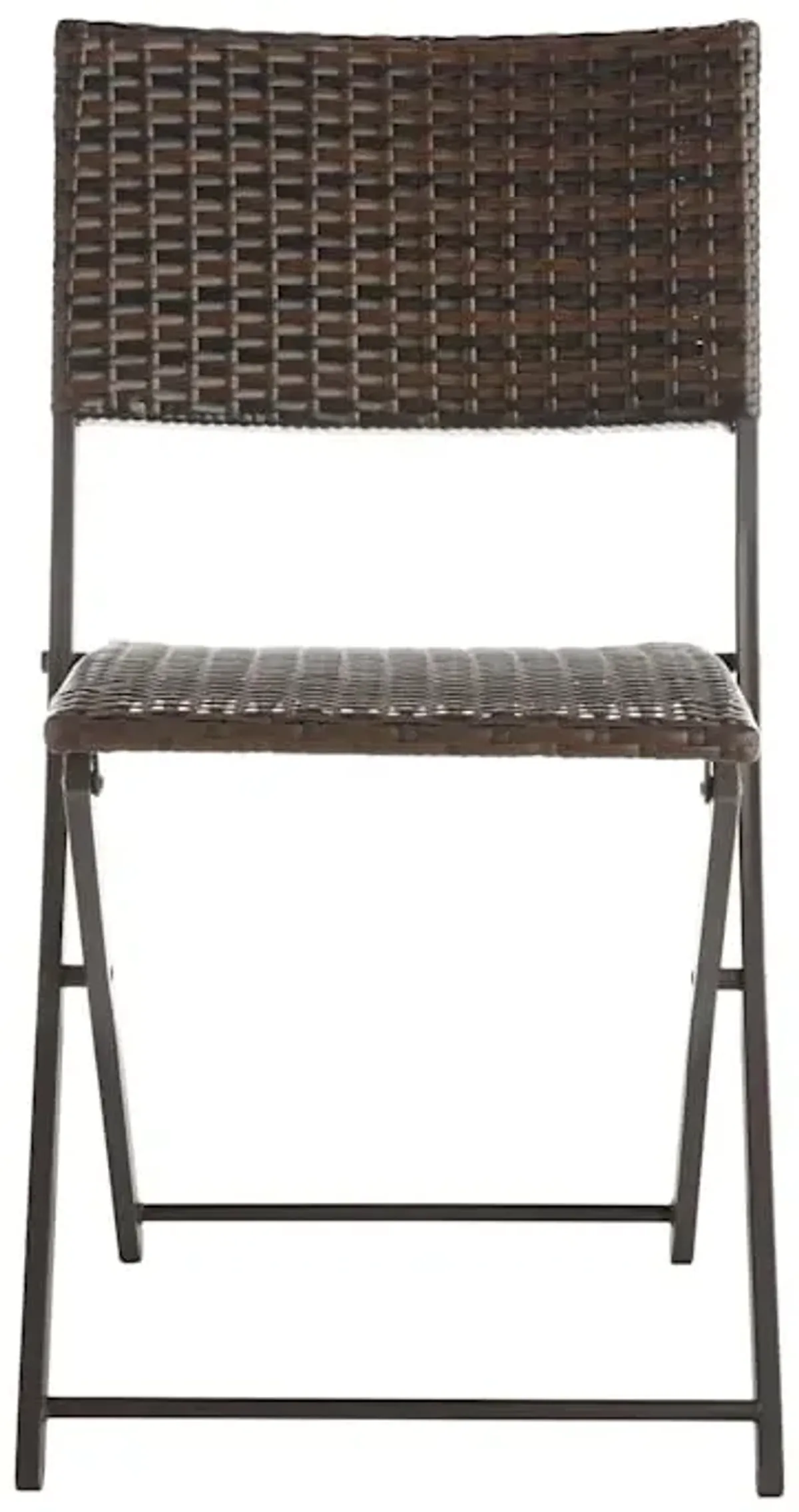 Hampton Wicker Patio Folding Chair, Brown