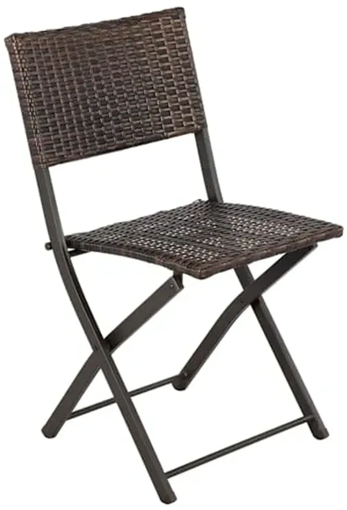 Hampton Wicker Patio Folding Chair, Brown
