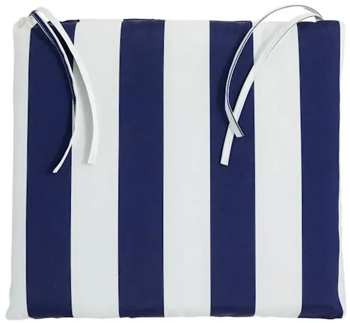 Providence Navy Blue Awning Stripe Outdoor Square Seat Cushion