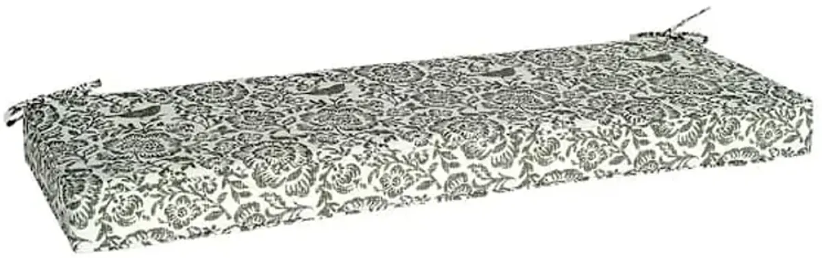 Honeybloom Endive Floral Outdoor Bench Cushion