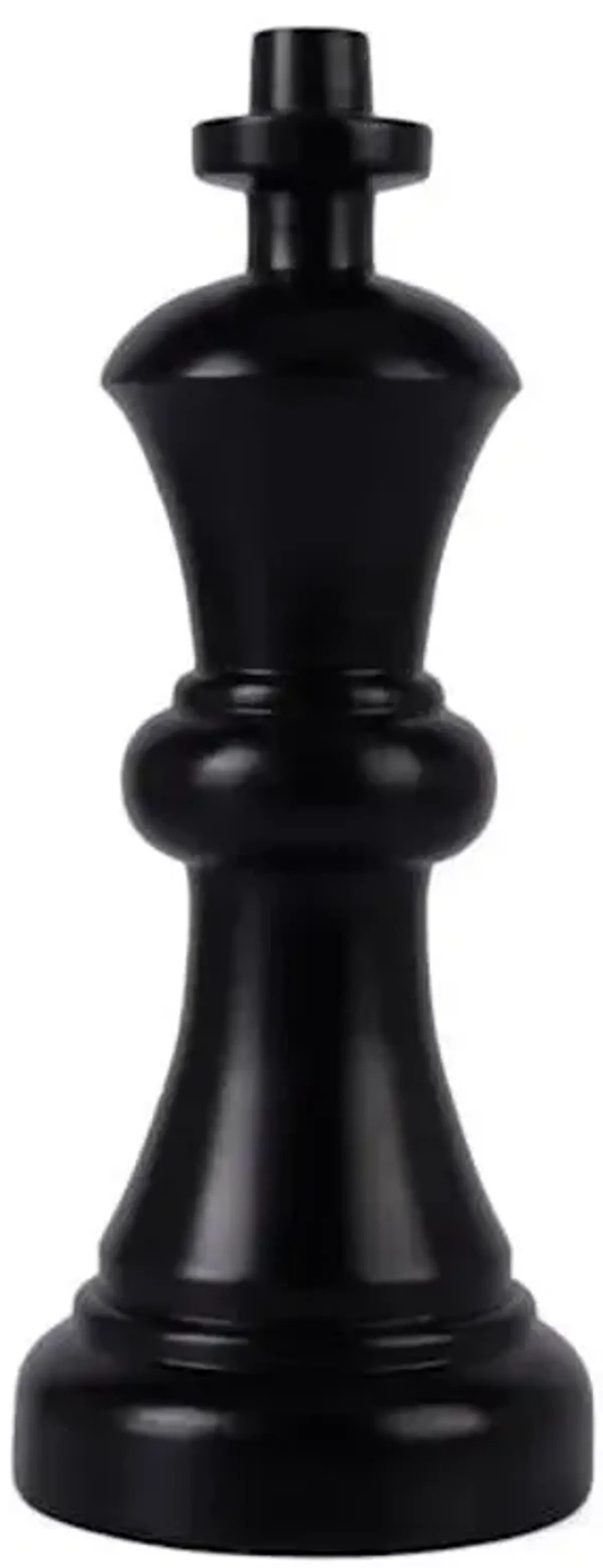 Black Resin King Chess Piece, 10"
