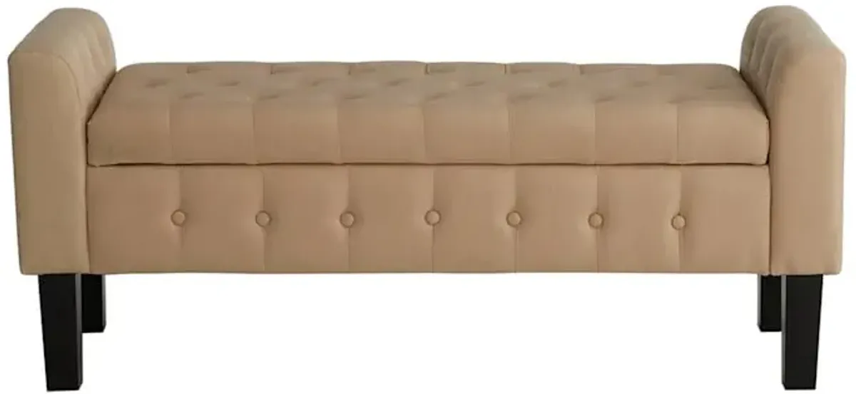 Providence Andy Storage Bench, Beige