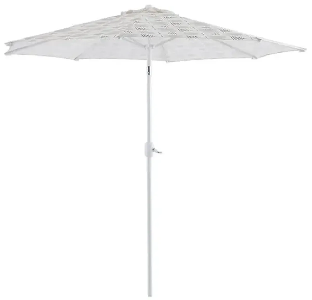 Tracey Boyd Brown Stripe Crank & Tilt Outdoor Patio Umbrella, 9'