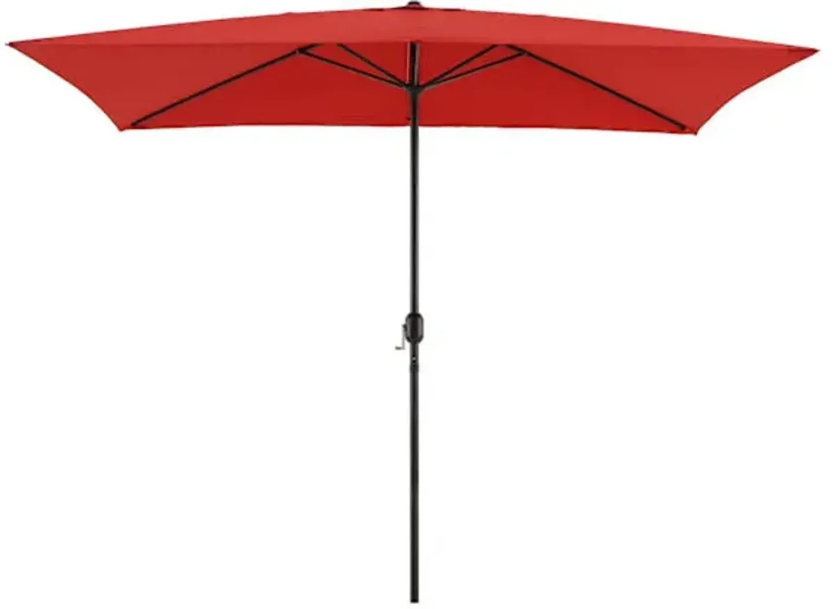 Cherry Crank Rectangle Patio Umbrella, 6.5x10ft