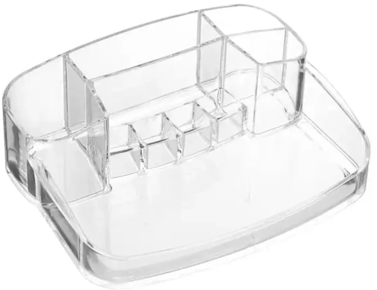 9-Section Clear Cosmetic Organizer