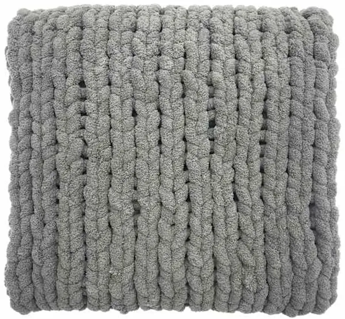 Honeybloom Dark Grey Chunky Knit Throw Blanket, 50x60