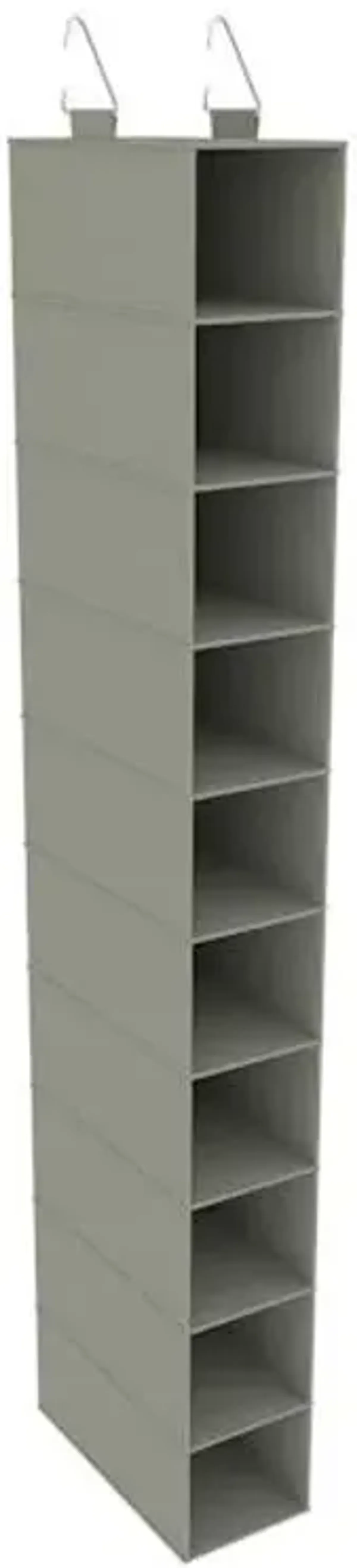 10-Shelf Hanging Closet Shoe Organizer, Grey