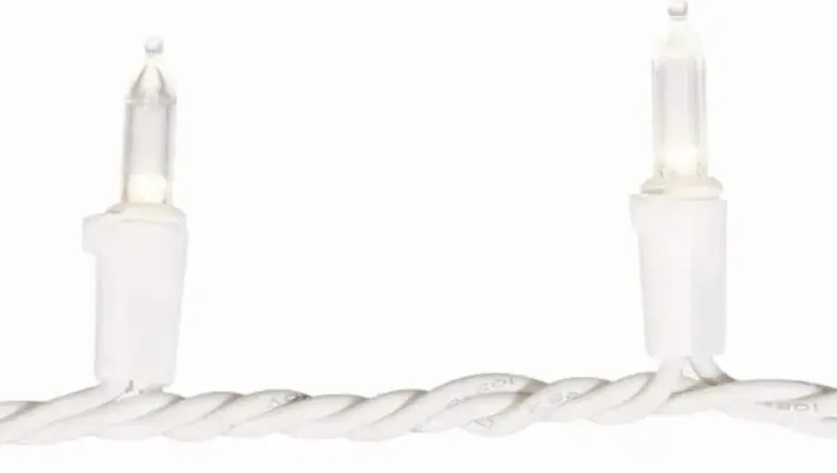 100-Count Warm White LED Mini Lights with White Wire